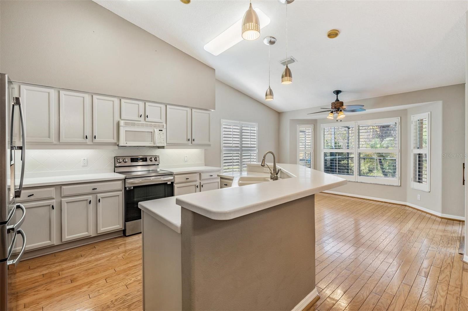 More than ample counter and cabinet space