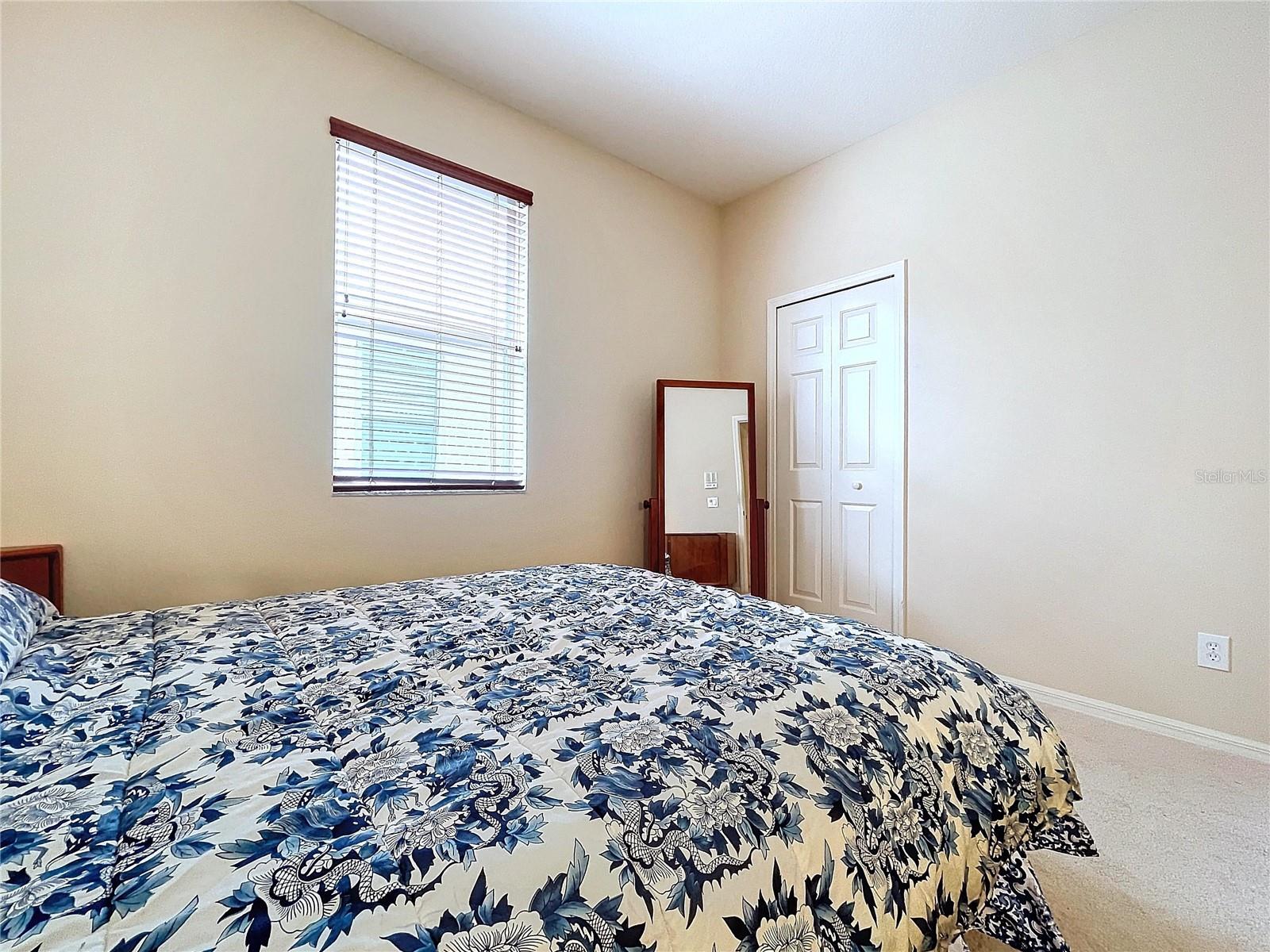 Nice light from window and built in closet