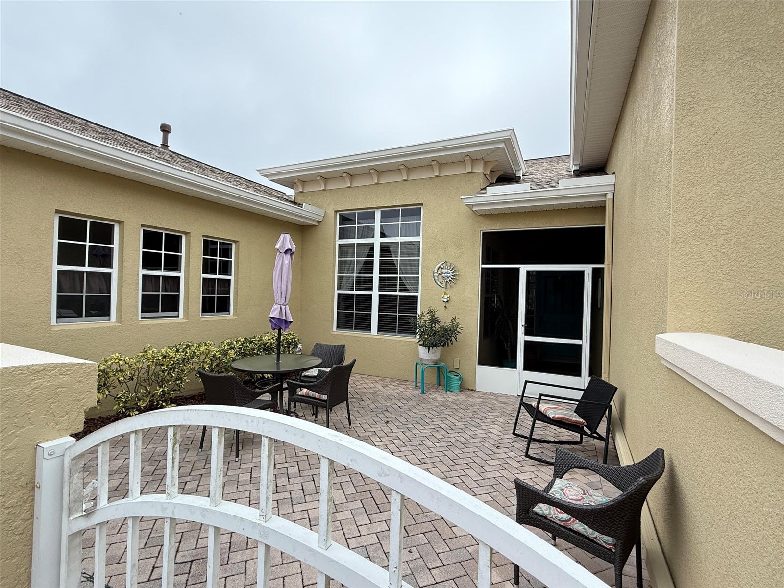 Walkway from the Garage to the Courtyard