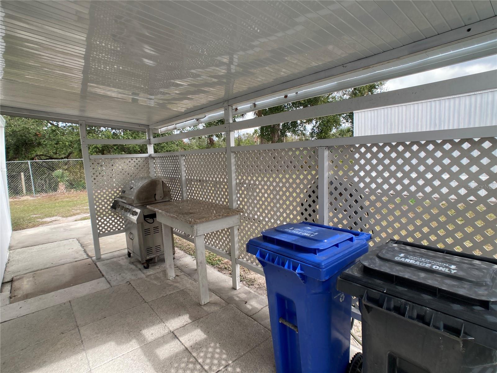 Outdoor area for grilling