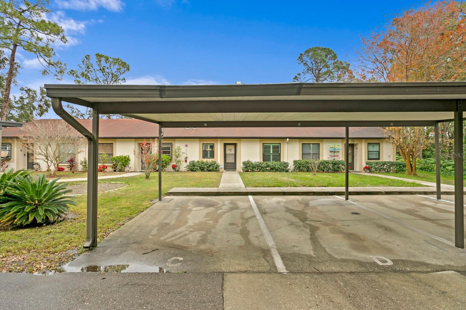 Your designated parking space is directly in front of your unit