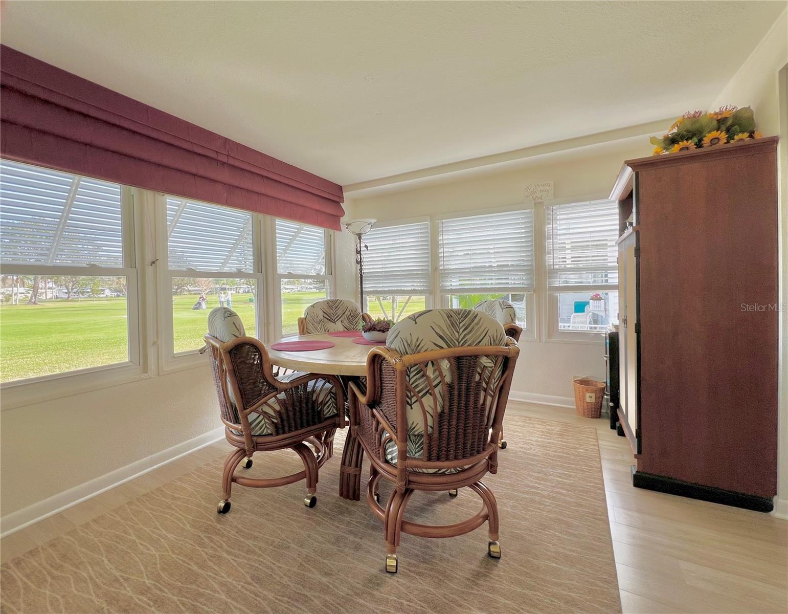 Florida room overlooking golf course