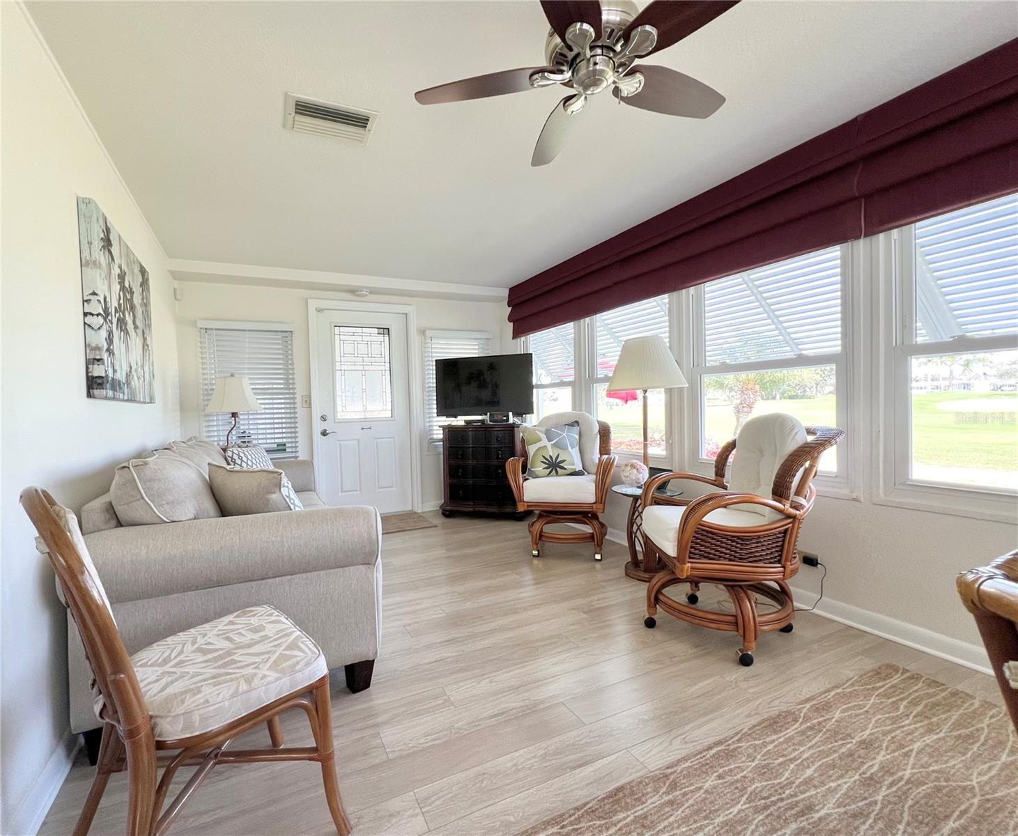 Florida room overlooking golf course