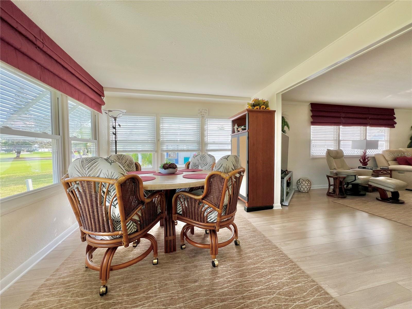 Florida room overlooking golf course