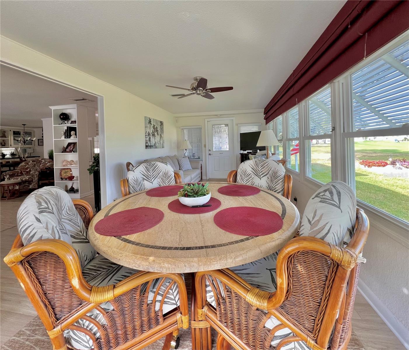 Florida room overlooking golf course