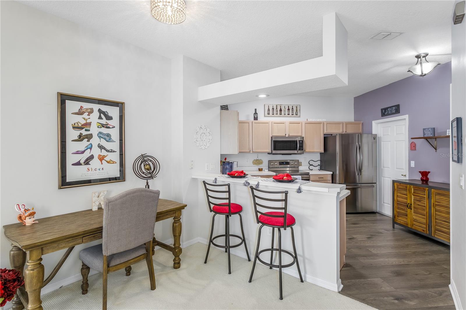 Dining room and kitchen