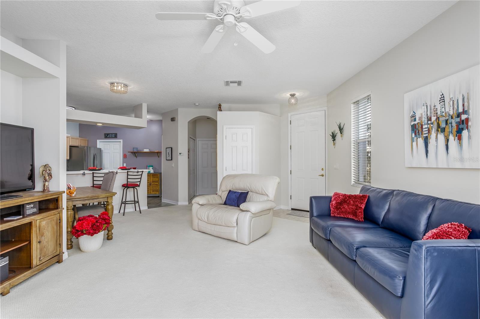 Living room and Dining room