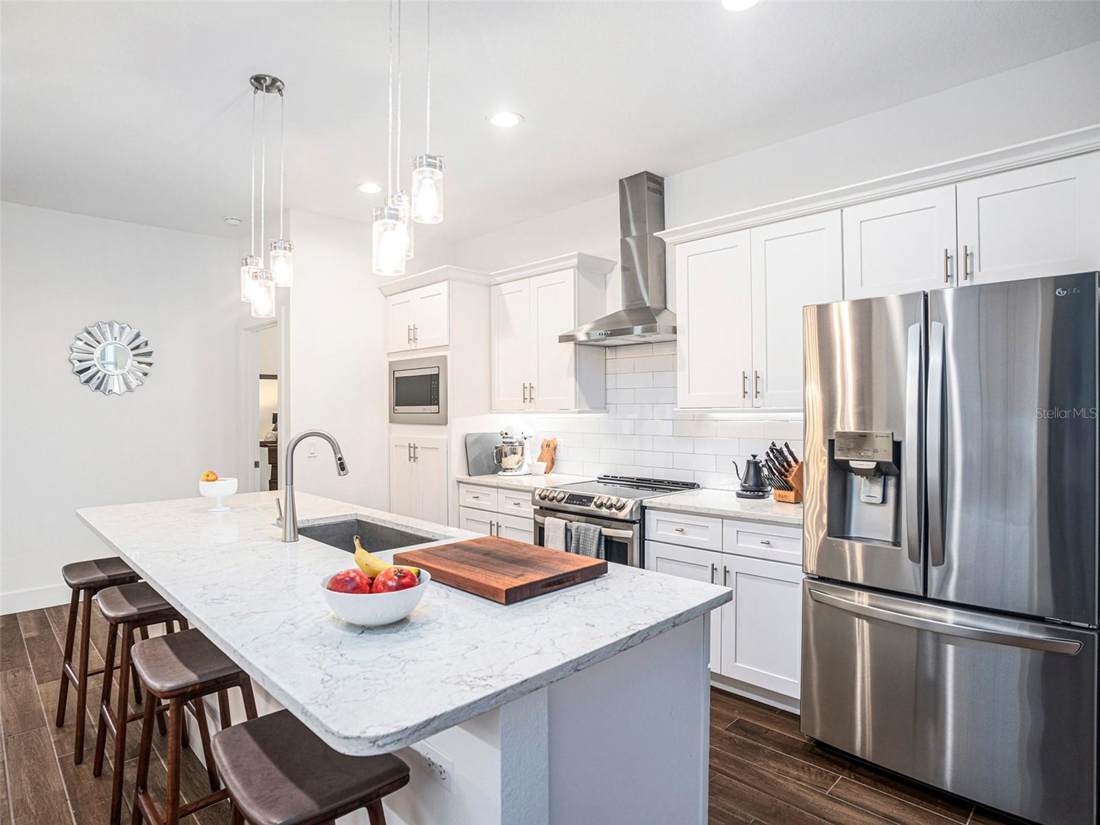 Kitchen with quartz countertops