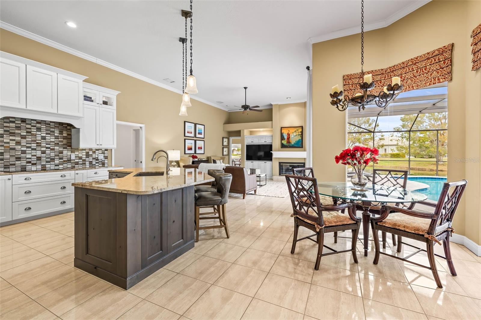 Remodeled kitchen with eat-in space