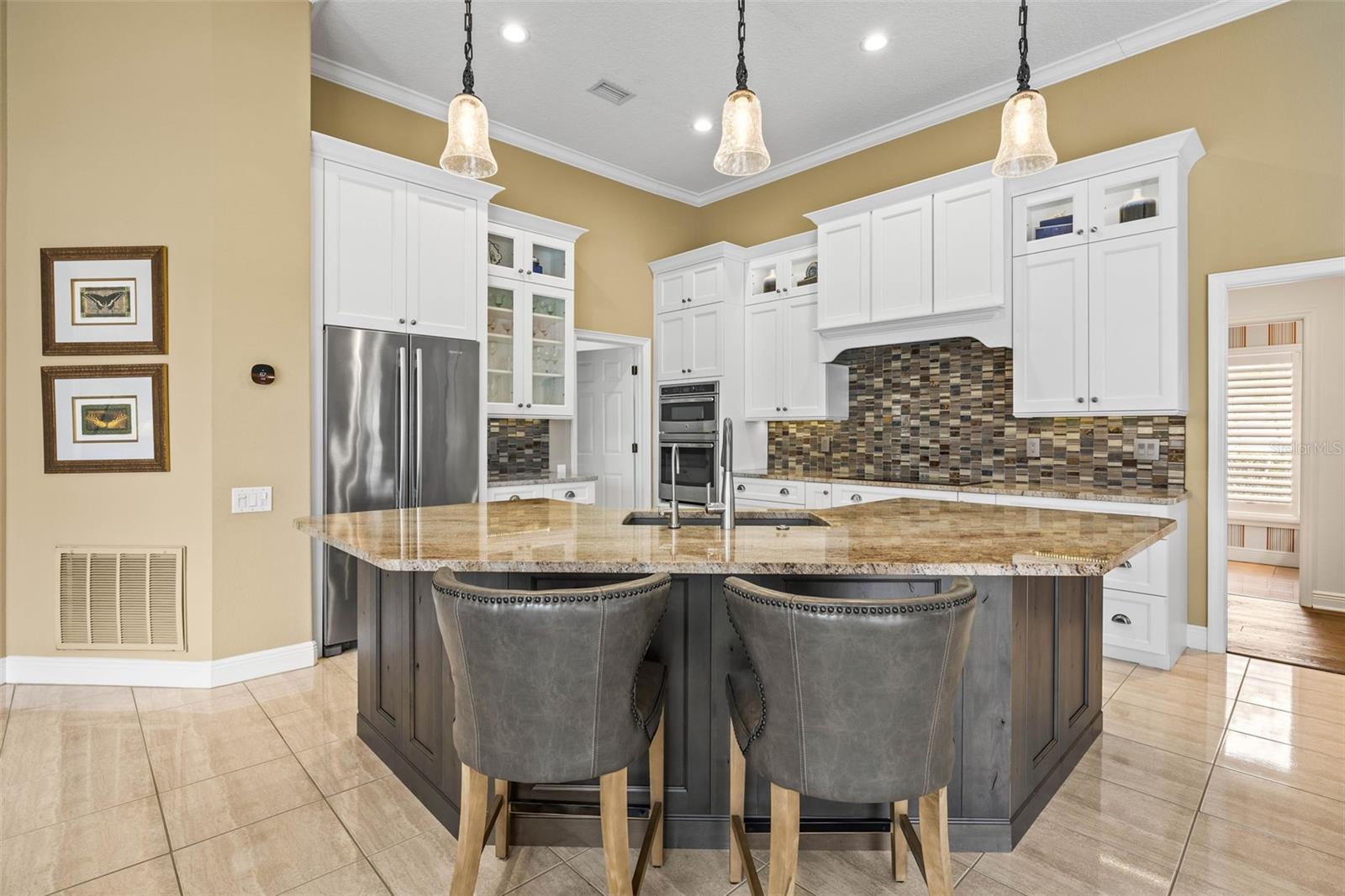 Remodeled kitchen with island/community table