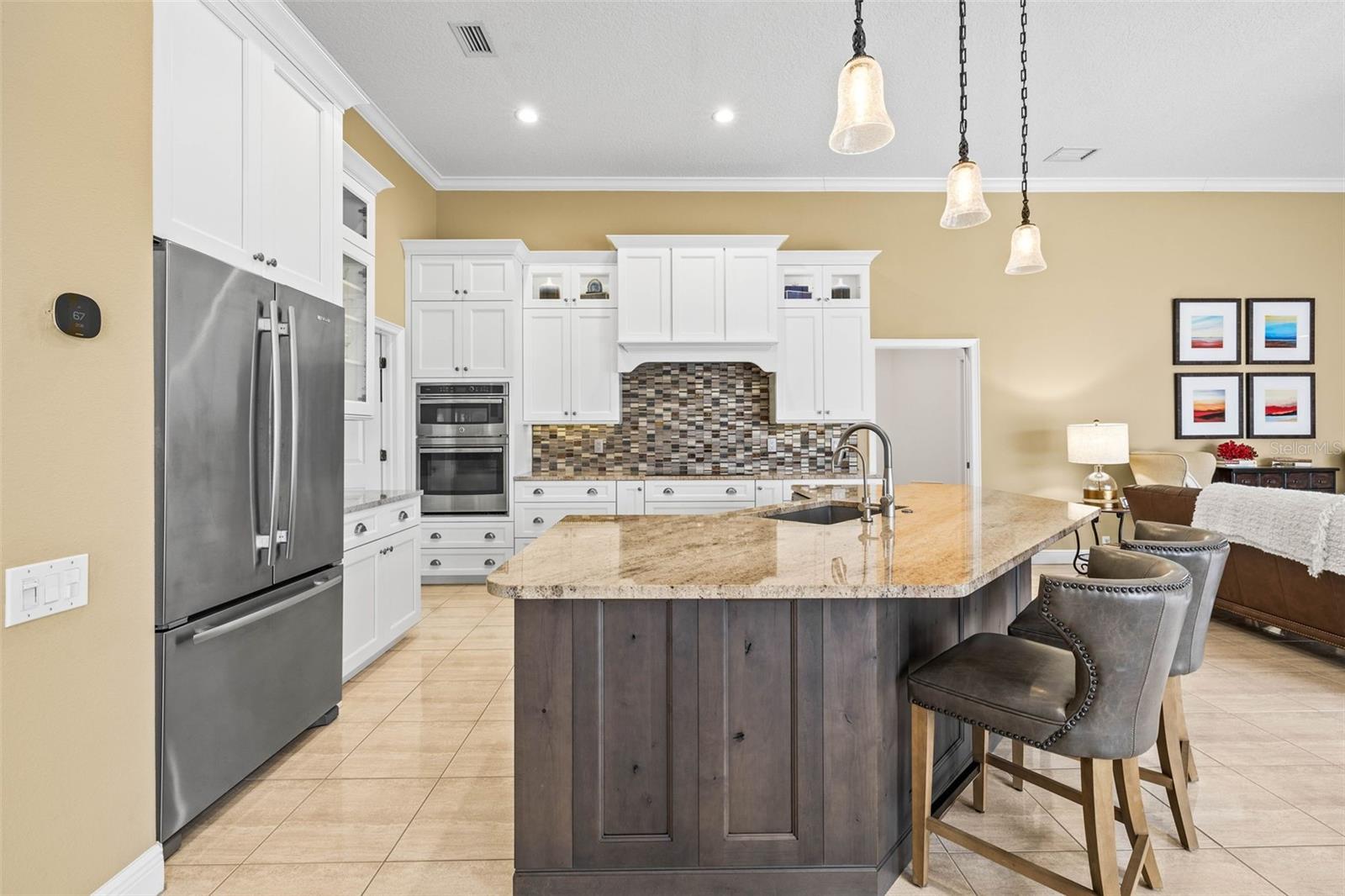 Remodeled kitchen with island/community table