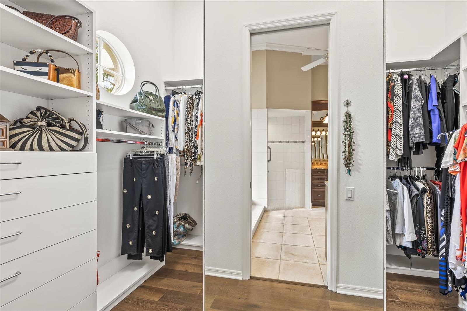 Primary custom walk-in closet