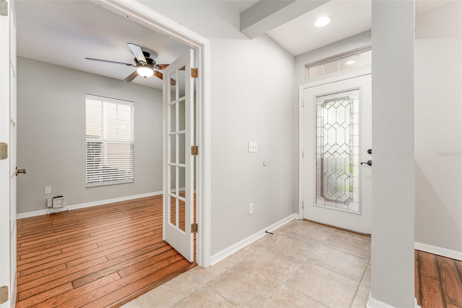 Office with Glass Double Doors