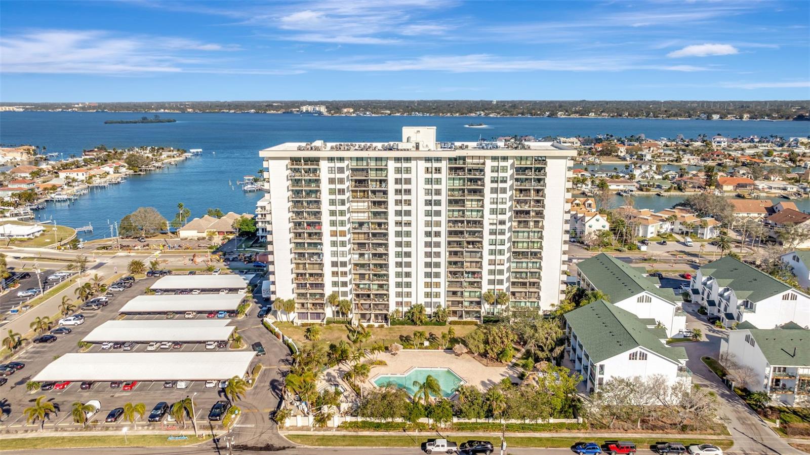 Sit on your balcony and see the beautiful waters and bright lights of Clearwater Beach