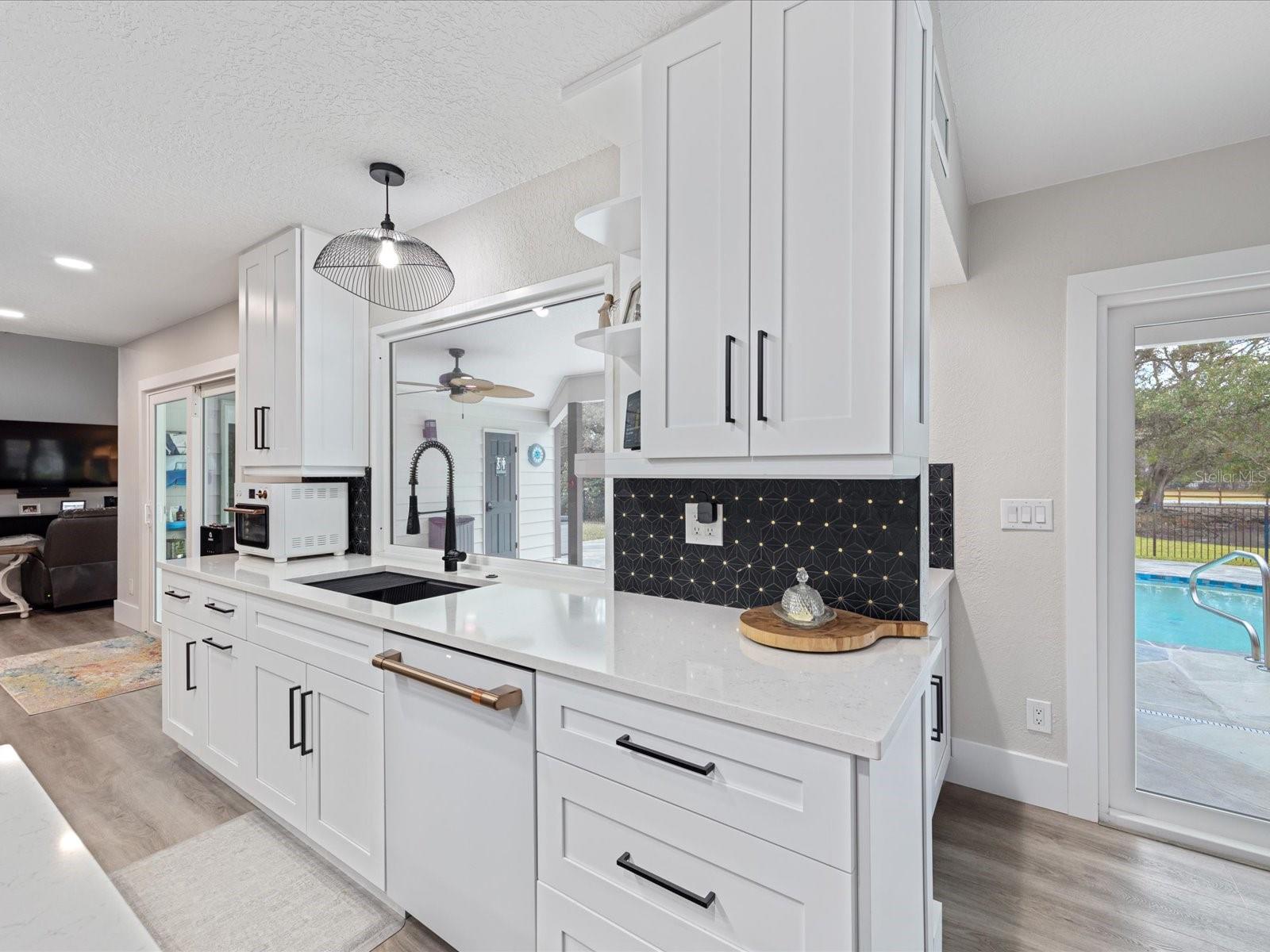 Kitchen island with induction cooktop