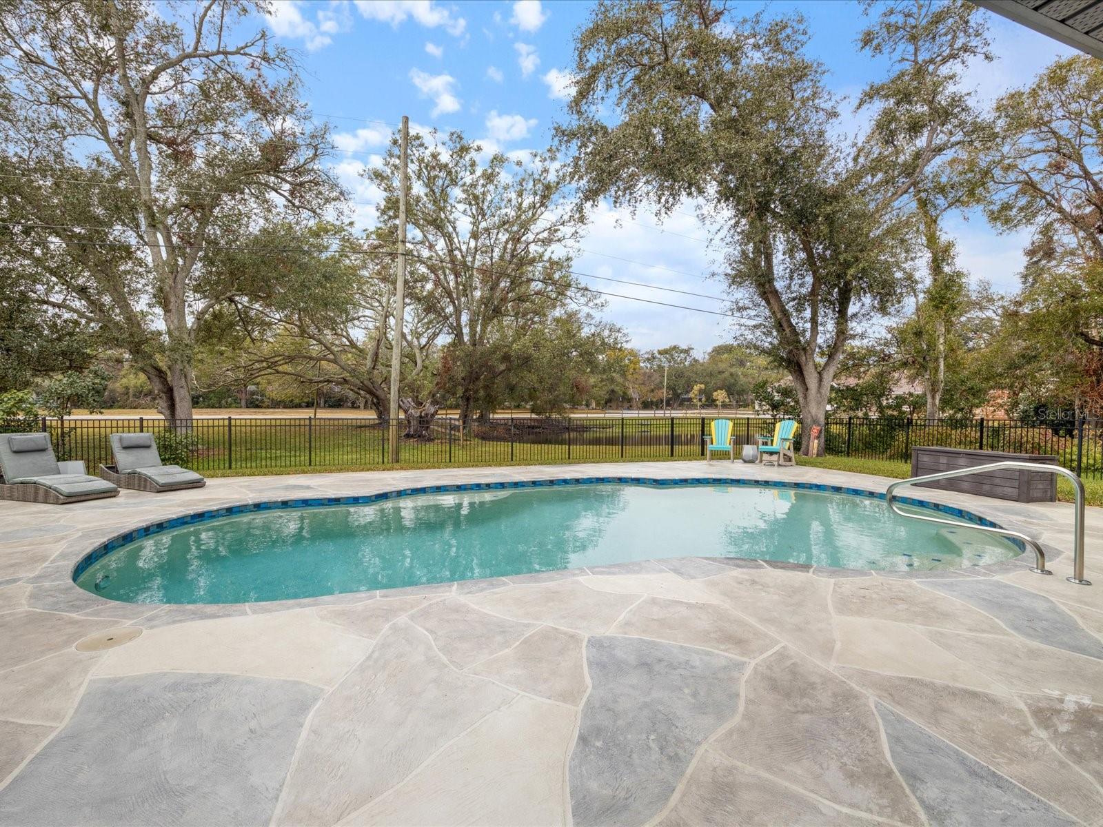 Pool with oversized deck