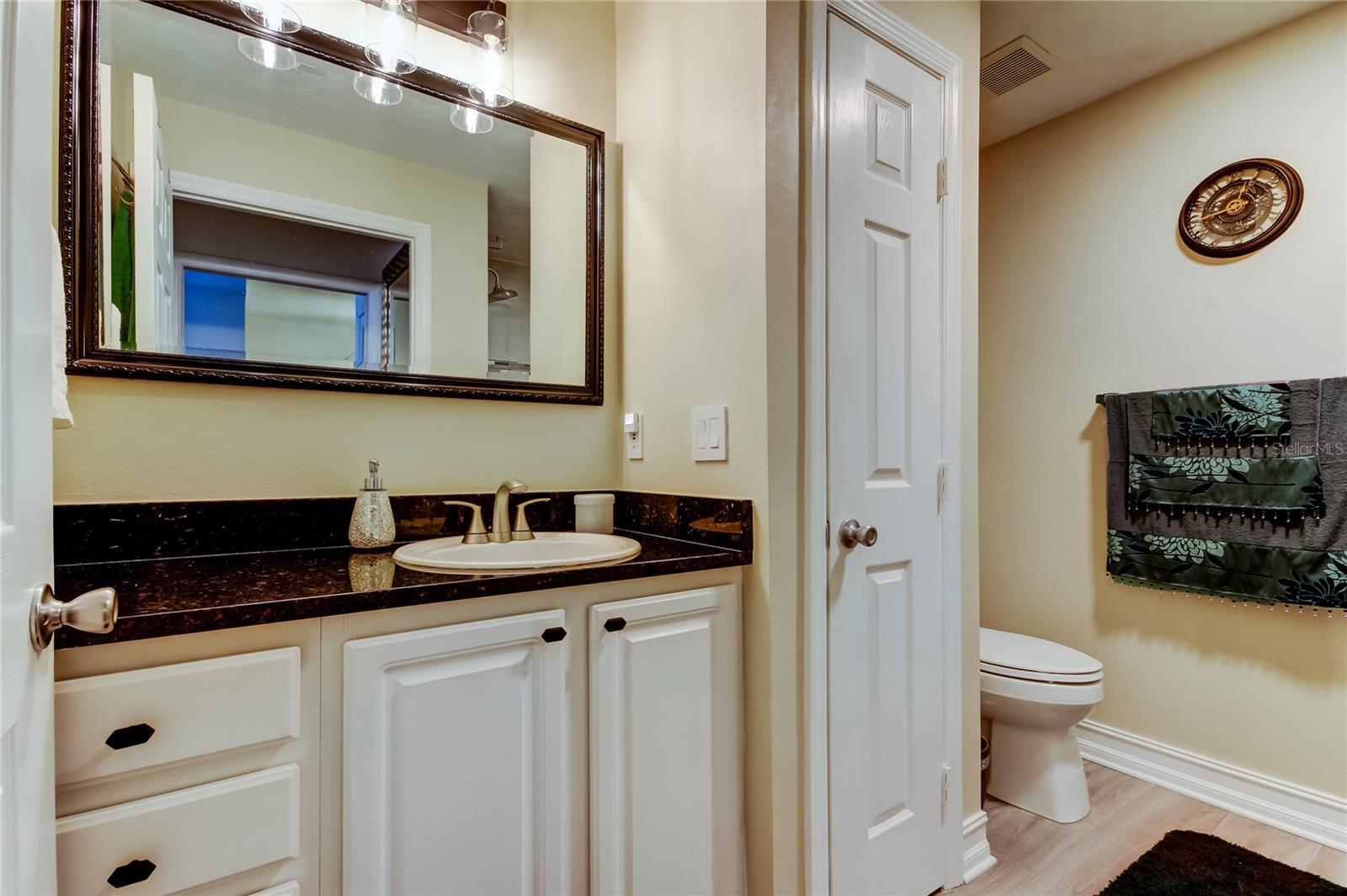 55. Bathroom (4.11' x 9.1') is Spacious.. Full Size Linen Closet Inside too!