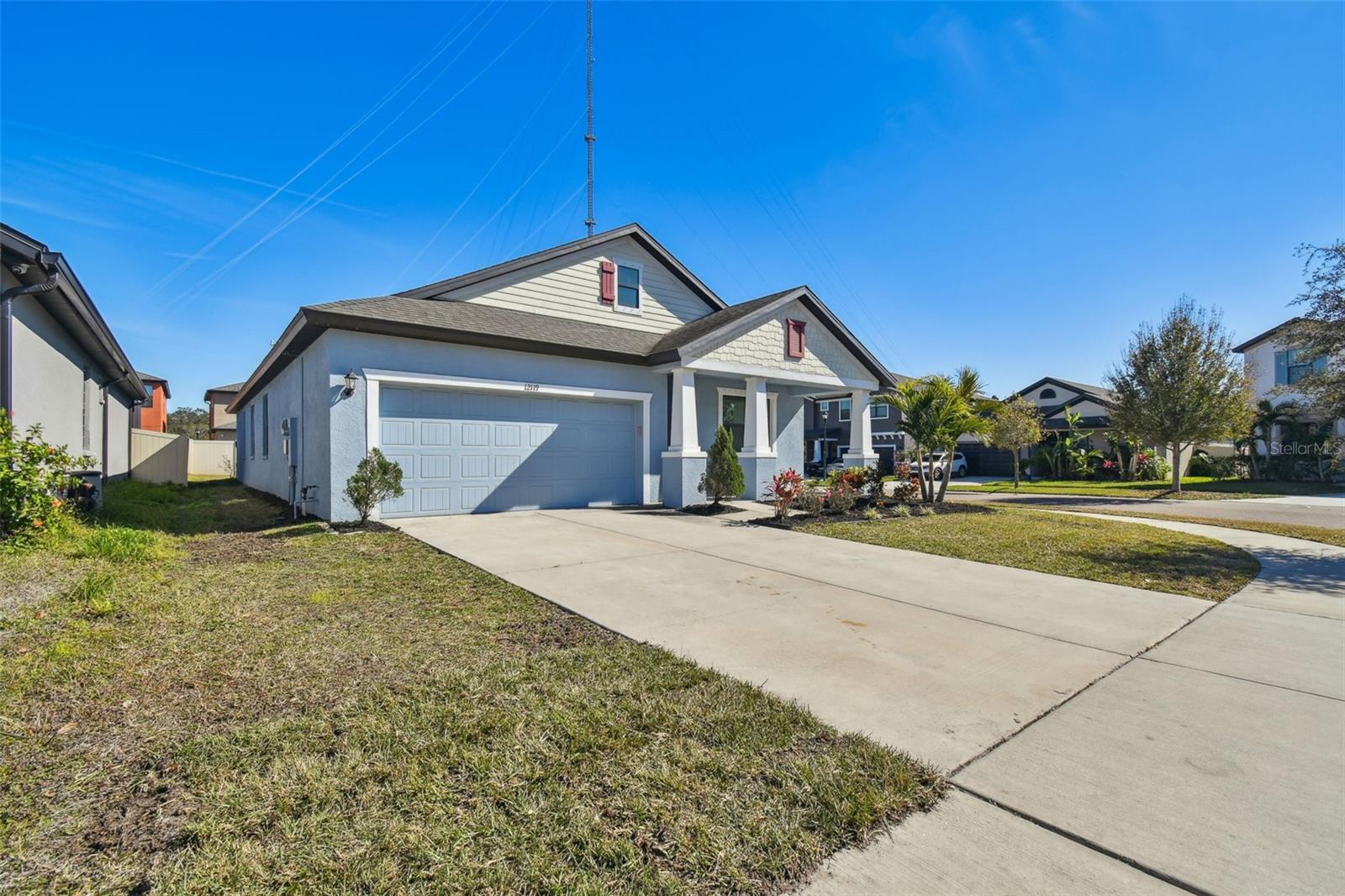 Side view of the home from the street.