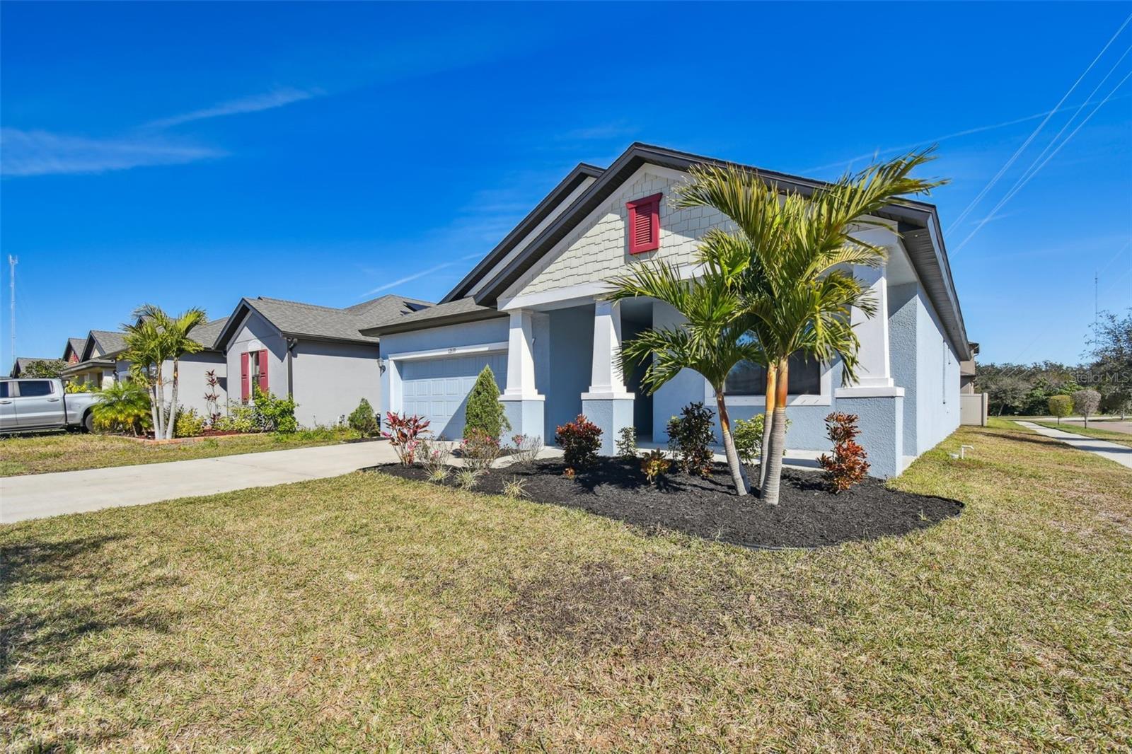 South side view of this corner lot home.