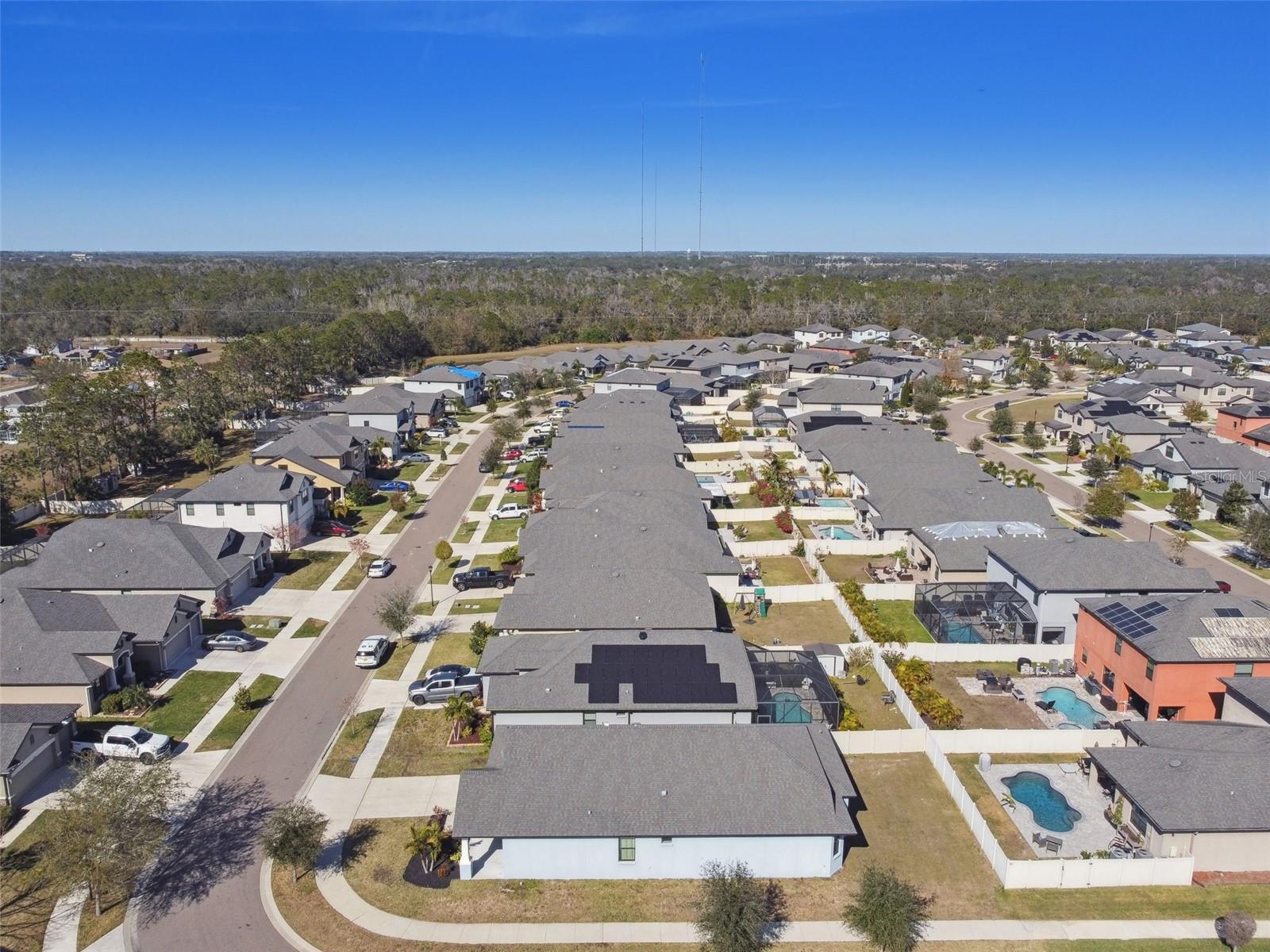 Aerial view of the community from the South.