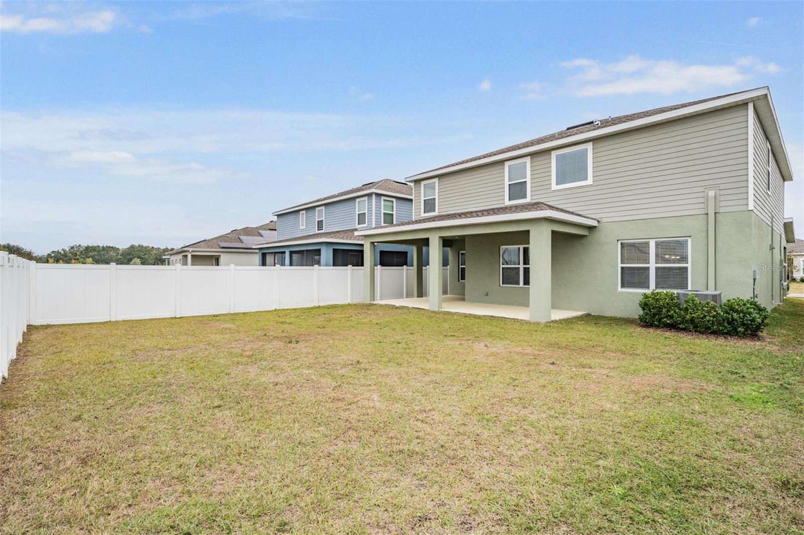 Large Backyard with extended lanai