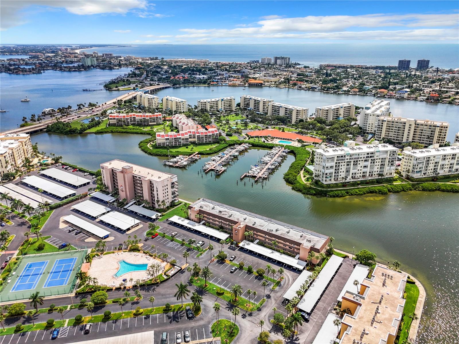 Bay Island Club house & tennis courts