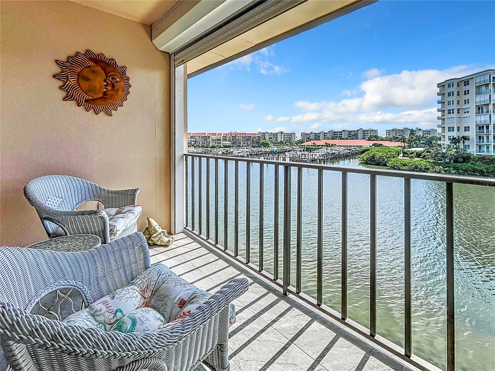 This aerial view shows the location of this condo on the top floor.