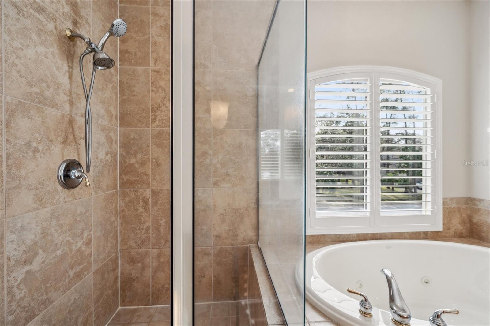 Separate walk-in shower and garden tub!