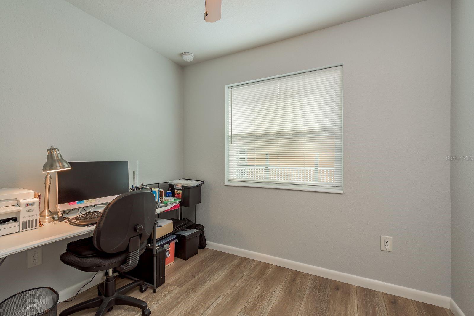 Office/Den is large enough for two desks and storage space