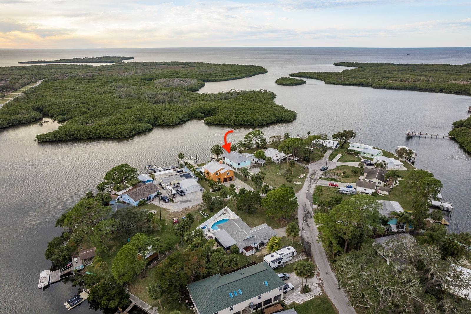 Protected from mangroves yet quick access to open water