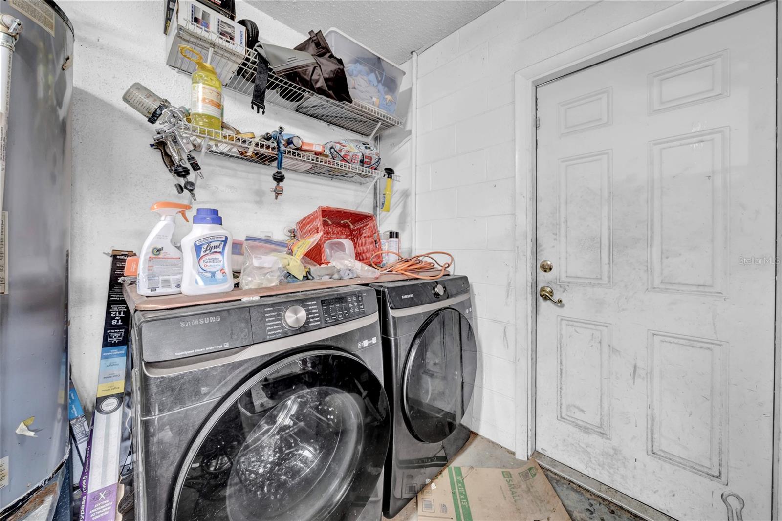 Laundry in the garage