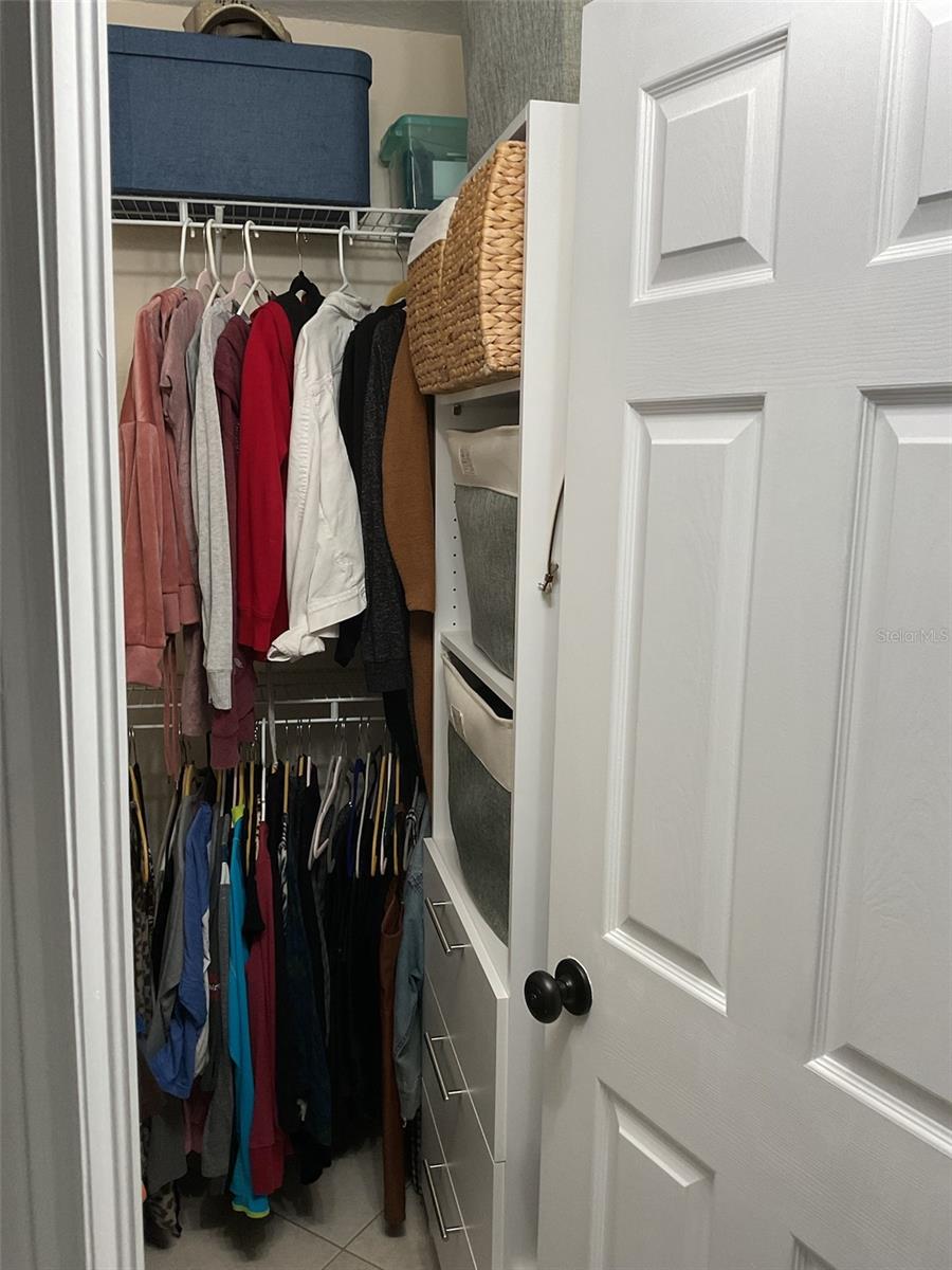 Walk in closet in Primary Bedroom