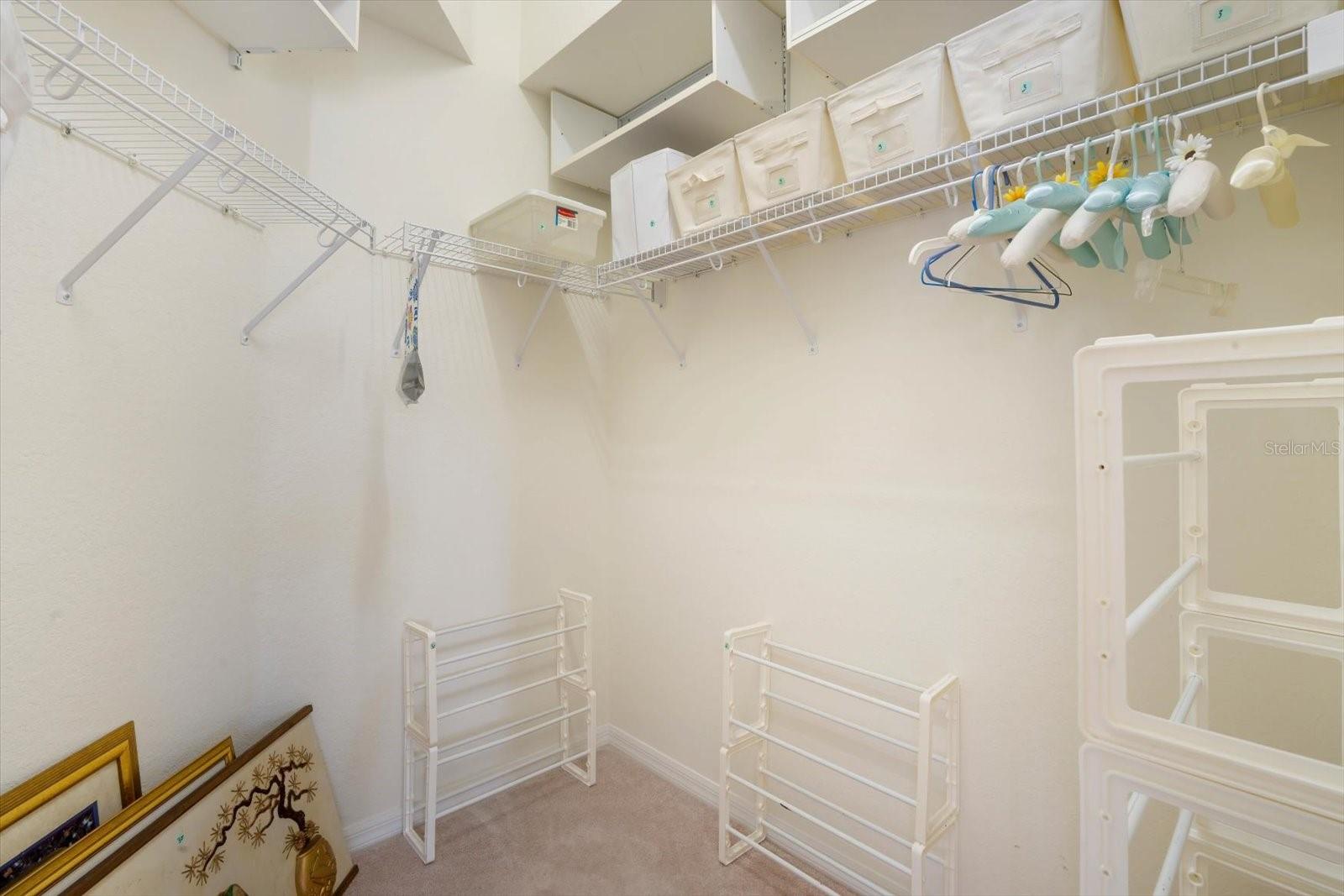 Master bedroom walk in closet