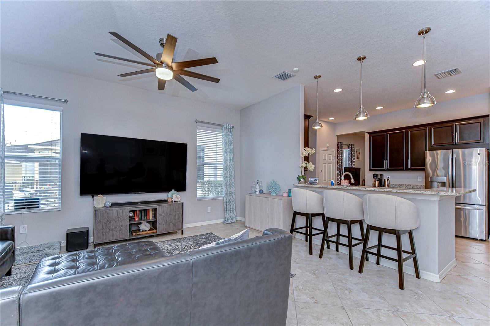 Open-concept living room.