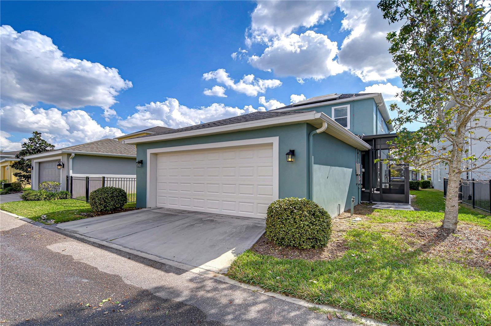 Attached garage space located in back of home.