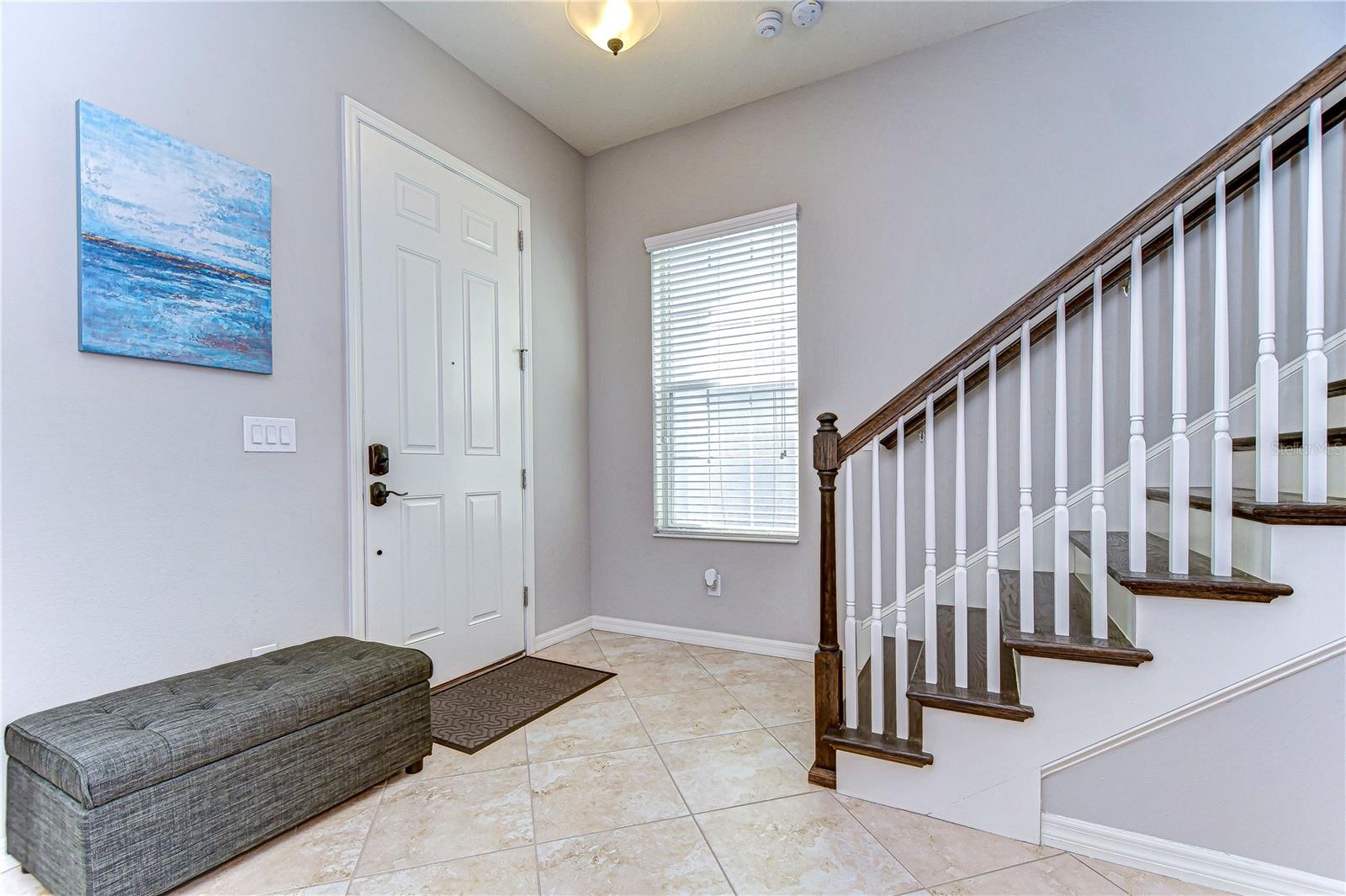 Entryway is bathed in natural light!