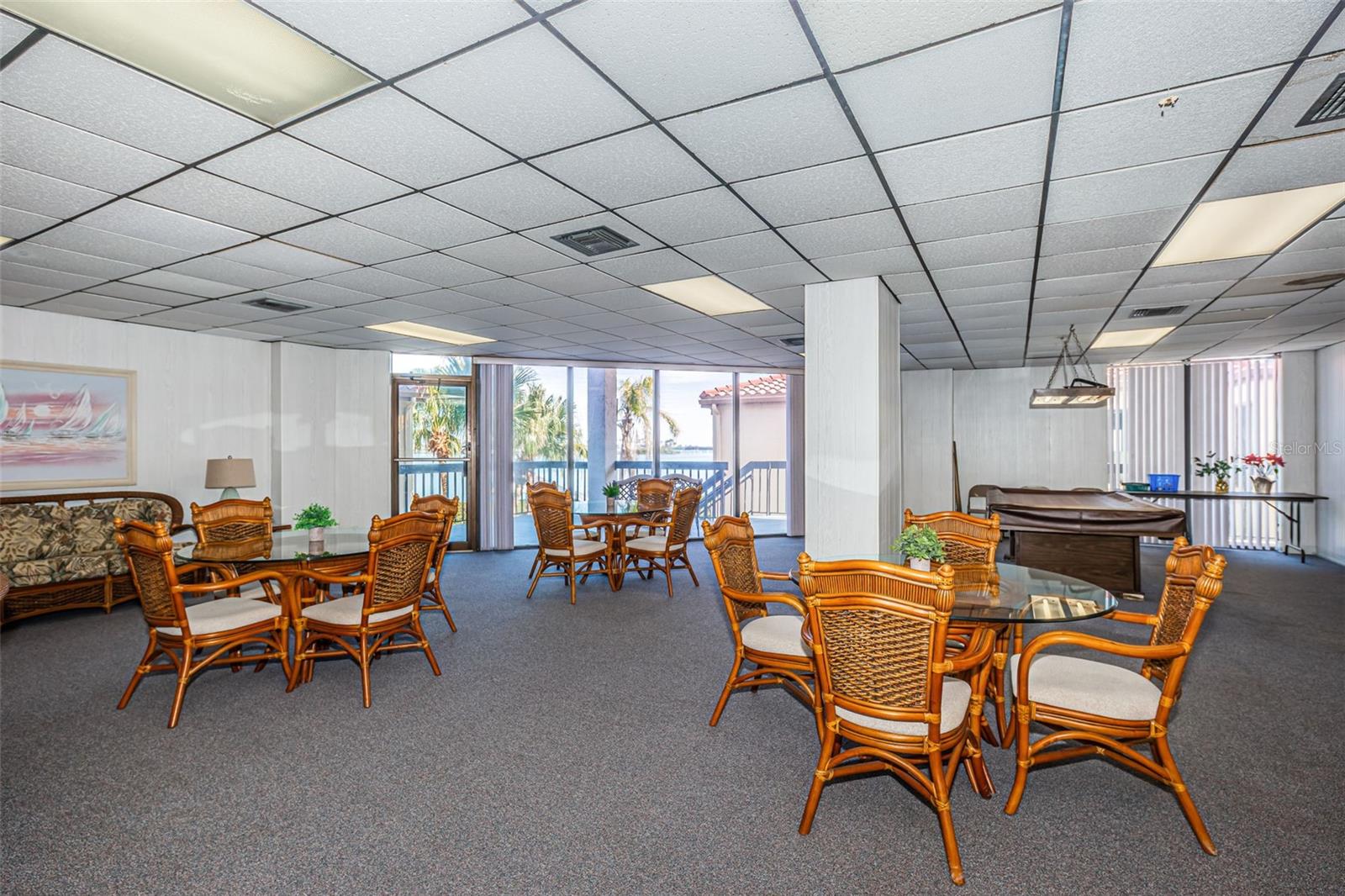 Recreation room for social gatherings and potluck dinners