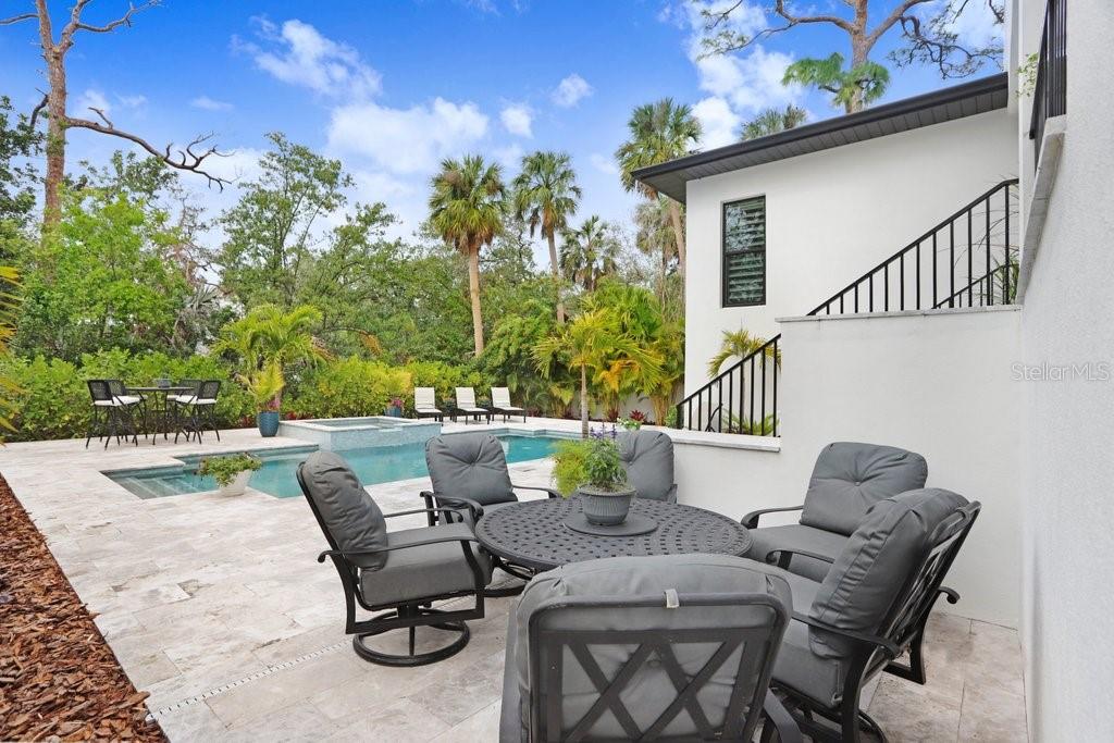 Lower Deck Seating & Pool Area