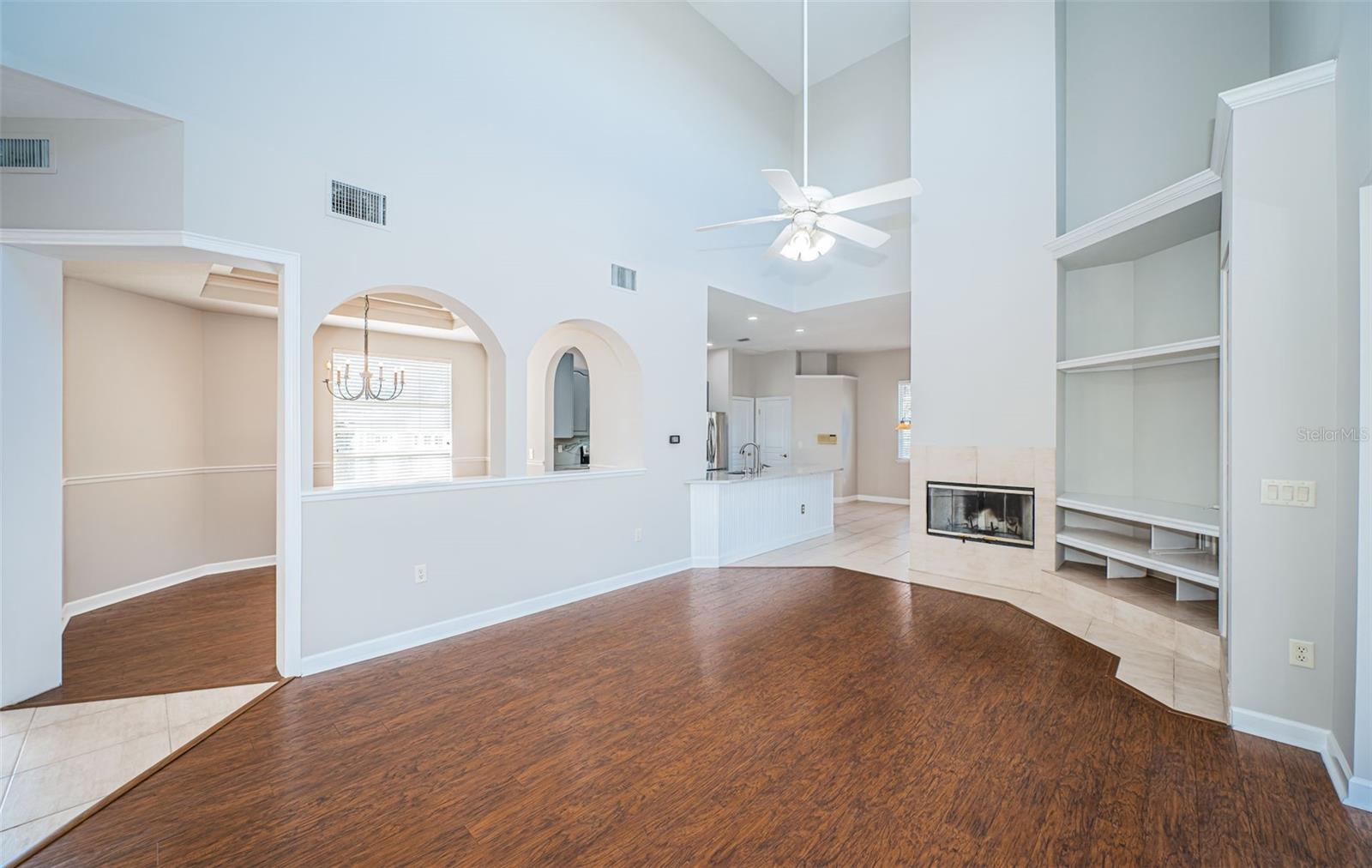 Family Room with fireplace.