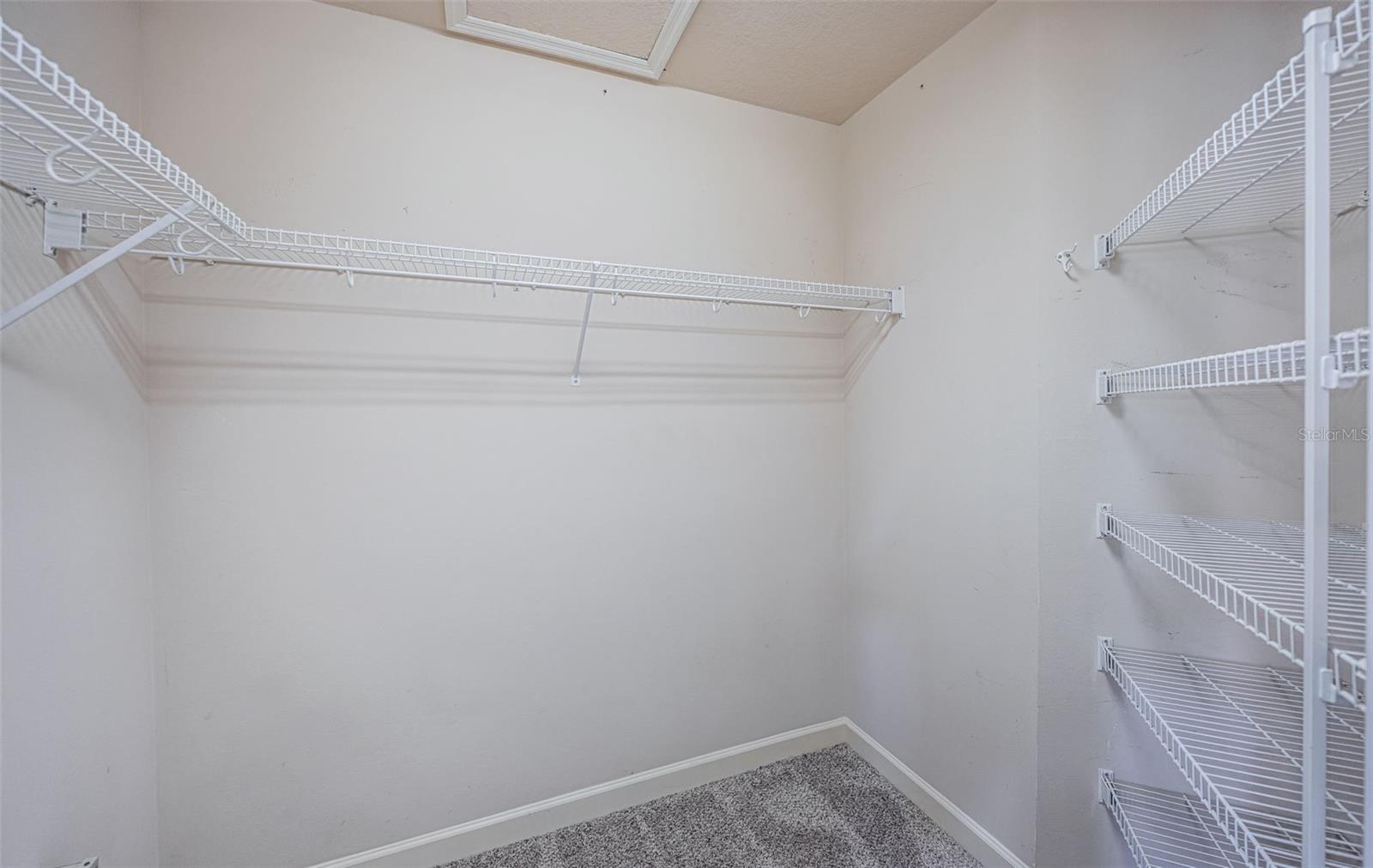 Two walk-in closets.