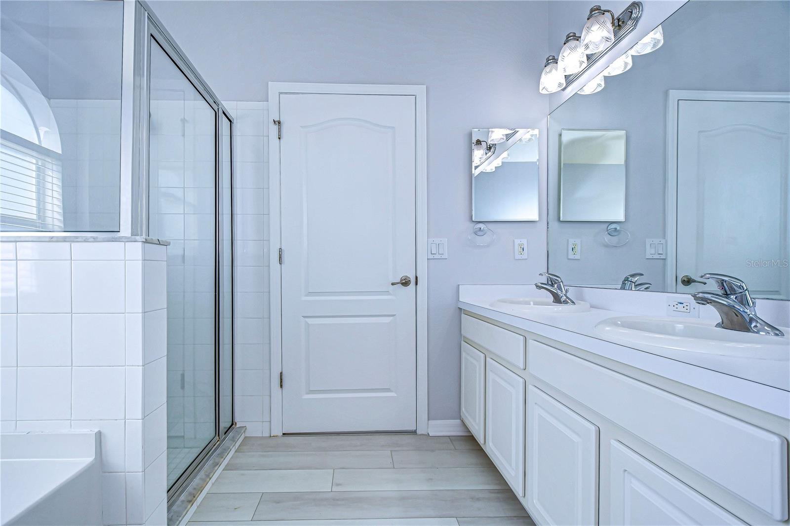 Soothing Garden Tub and Walk-in Shower