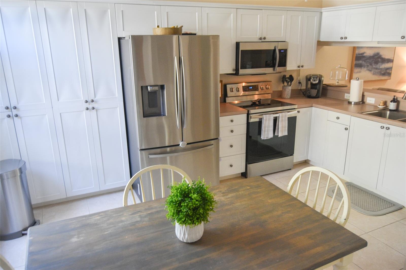 Pantry cabinets in kitchen