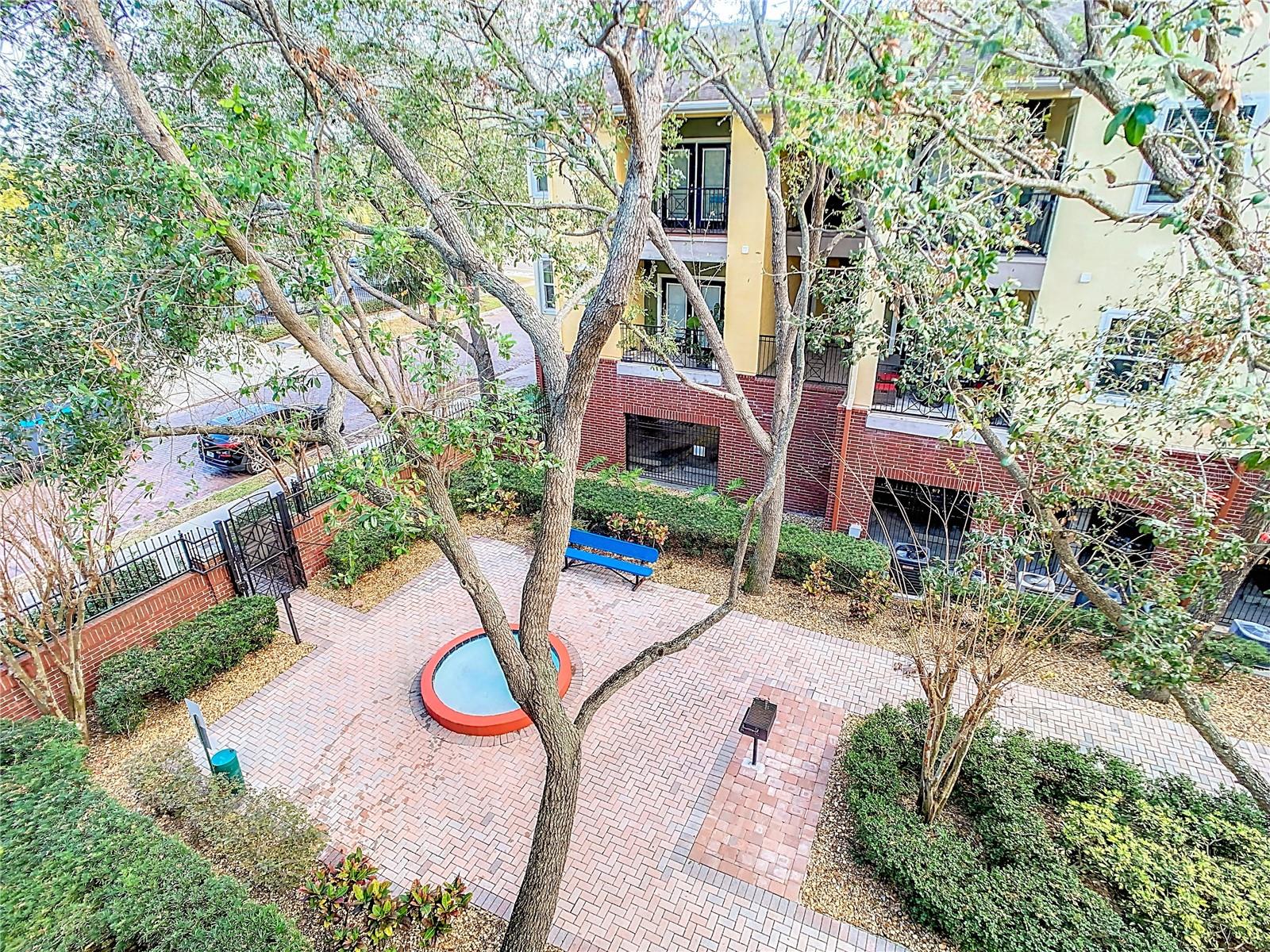 View of courtyard