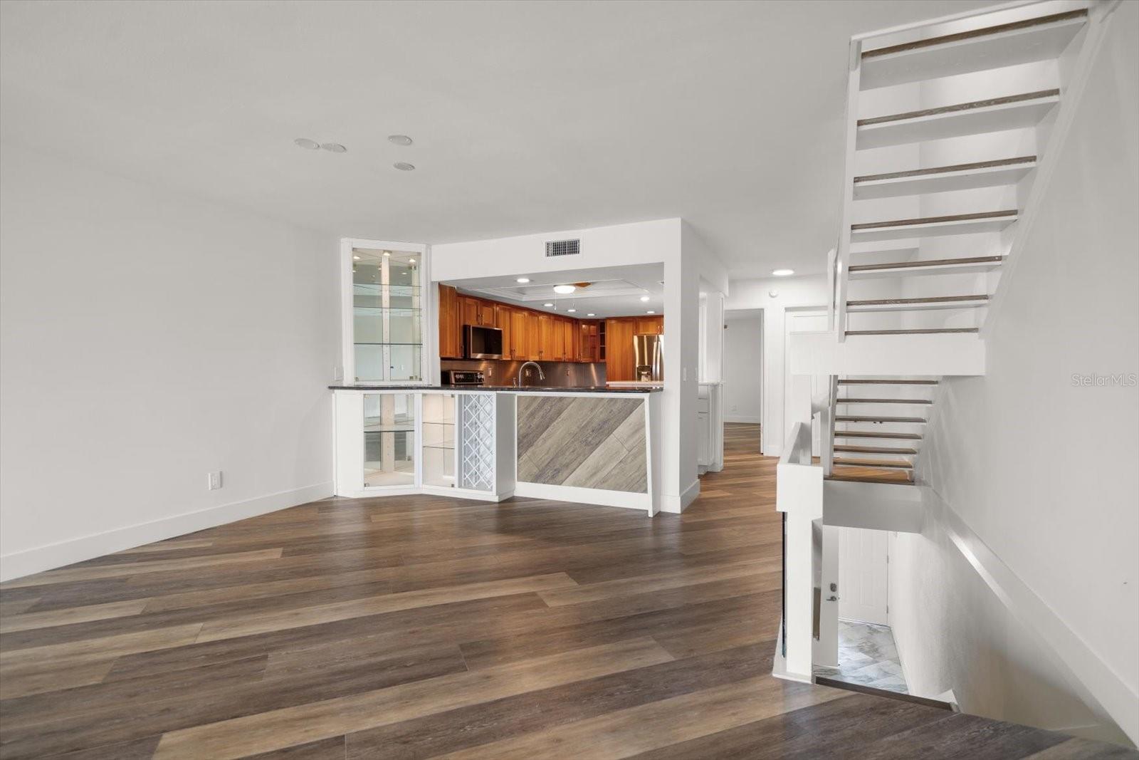 Living Area to Kitchen