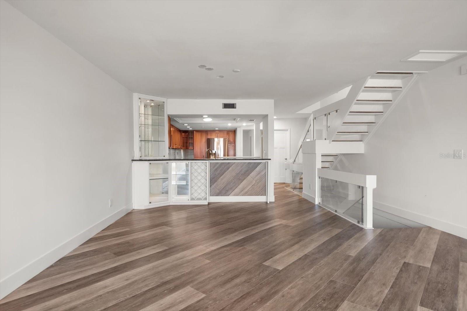 Living Area to Kitchen