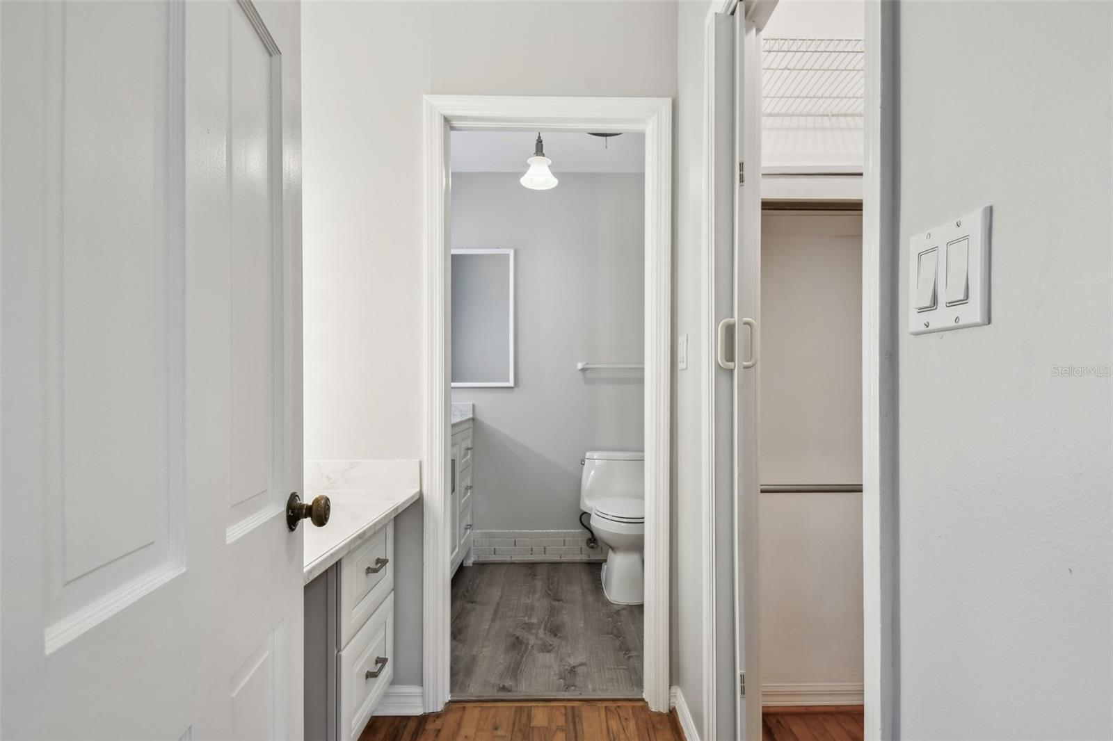 primary closet/bathroom