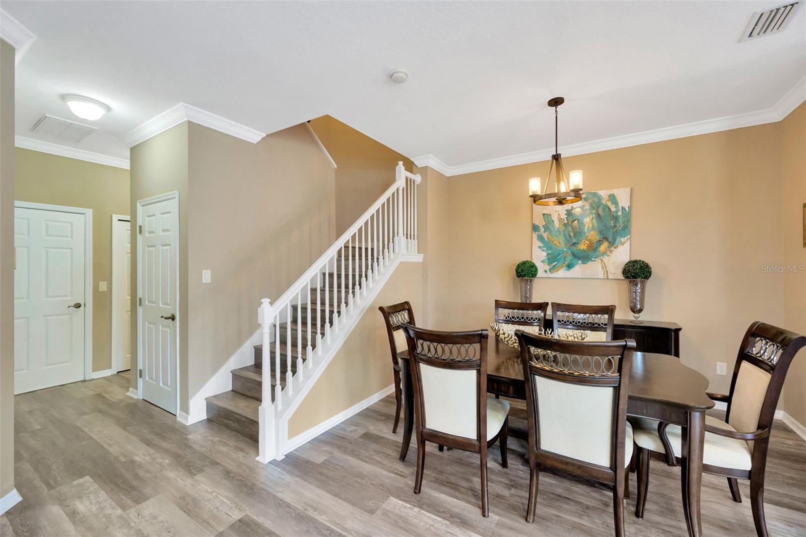 Dining space and storage closet