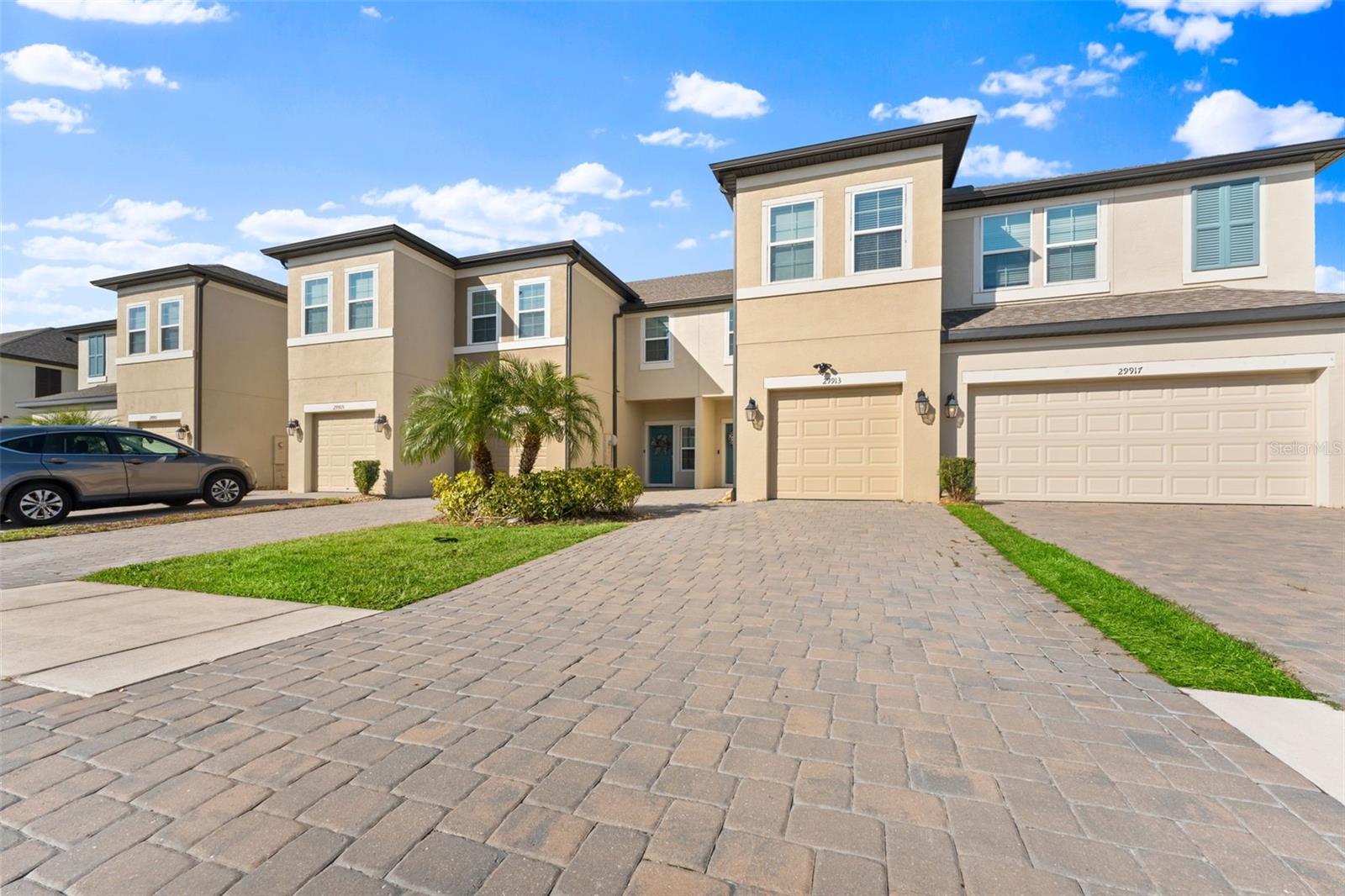 Extended Paver Driveway Room For 2 Vehicles