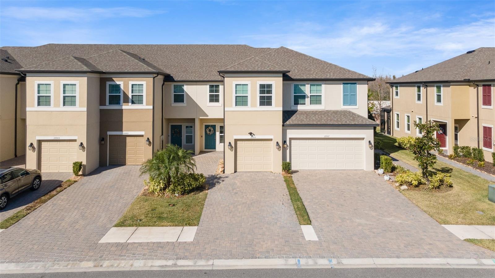 Beautiful Paver Driveways With Just Enough Green Space