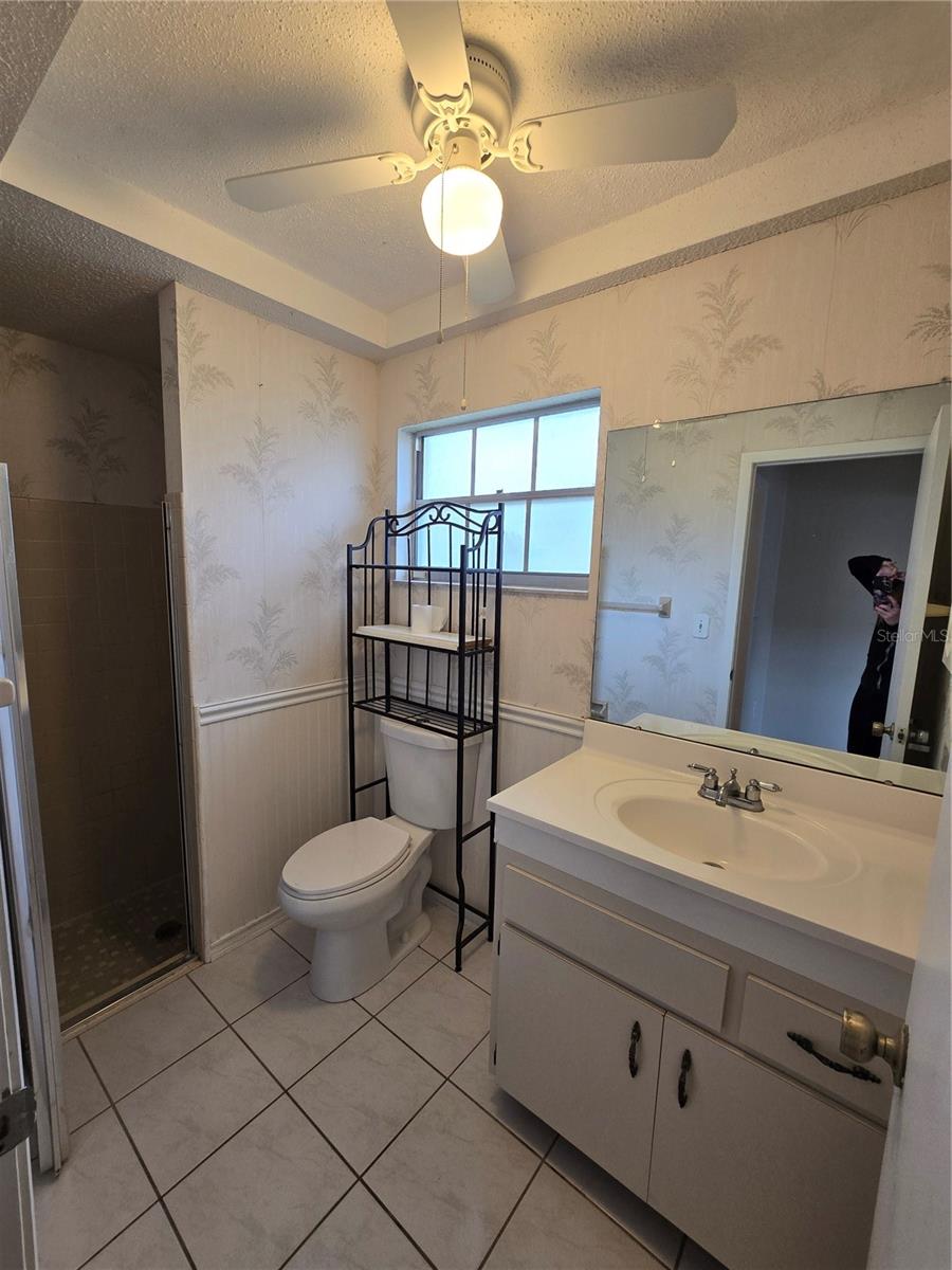 Ensuite Master bath with a walk-in shower